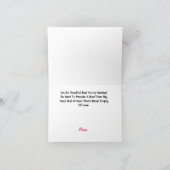 Husband Appreciation Day Roof Over Head Card Kaart (Binnen)