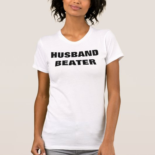 Husband Beater grappige damettank bovenaan shirt (Voorkant)