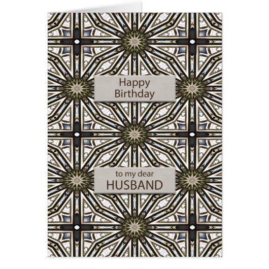 Husband Birthday Abstract Mandala Design (Voorkant)