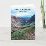 Husband Birthday Big Horn Mountains Wyoming Kaart<br><div class="desc">Wenskaart voor een man. Een foto van ergens in het Big Horn-gebergte in Wyoming,  de VS...  die je een jaar van grote avonturen toezwaait. Vrolijk Birthday! Kunst,  afbeelding en vers copyright © Shoaff Ballanger Studios,  2023.</div>