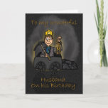 Husband Birthday Card - Coal Miner Cartoon Kaart<br><div class="desc">Husband Birthday Card - Coal Miner Cartoon</div>