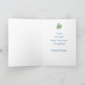 Husband Birthday Cute Cuddling Parrot Couple Kaart (Binnen)