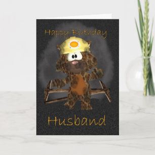 Husband Birthday-kaart - steenkool minerkat Kaart