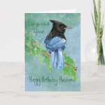 Husband Birthday Love my Heart Stellar Jay Bird Kaart<br><div class="desc">Husband Birthday Love with all my Heart Waterverf Stellar Jay Bird art,  ook gekend als de langwerpige jay,  mountainay en pine Jay.</div>