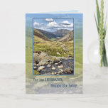 Husband Birthday met een berglandschap Kaart<br><div class="desc">Een mooi landschap om je man een gelukkige verjaardag te wensen. Een uitzicht van het district van het Engelse meer.</div>