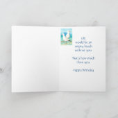 Husband Birthday, Romantic, Seagull Beach, Shore Kaart (Binnen)