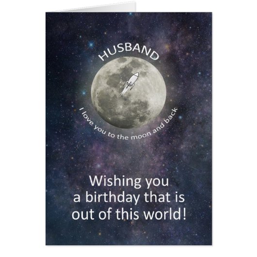 Husband Birthday To The Moon And Back  (Voorkant)