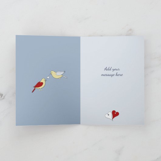 Husband blue Wedding Anniversary Kaart (Binnen)