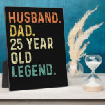 Husband dad 25 jaar oude legende 25e verjaardag gi fotoplaat<br><div class="desc">Husband dad legende 25-jarige verjaardagsuitrusting voor vader van kleinkinderen kinder zoontvrouw.</div>