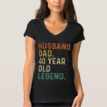 Husband dad 40 jaar oude legende 40e verjaardag ma t-shirt<br><div class="desc">Husband dad legend 40 year old men birthday outfits for dad from grandkids kids son daughter wife.</div>