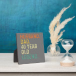 Husband dad 40 Year old legend 40th birthday gift Fotoplaat<br><div class="desc">Husband dad legend 40 year old men birthday outfits for dad from grandkids kids son daughter wife.</div>