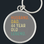 Husband dad 44 jaar oude legende 44e verjaardag ma sleutelhanger<br><div class="desc">Husband dad legende 44-jarige verjaardagsuitrusting voor vader van de kinder kleindochtervrouw van kleinkinderen.</div>