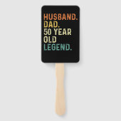 Husband dad 50 jaar oude legende 50e verjaardag ma handwaaier (Achterkant)