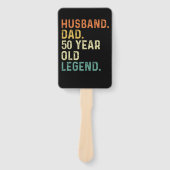 Husband dad 50 jaar oude legende 50e verjaardag ma handwaaier (Voorkant)