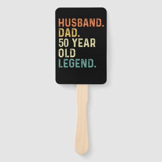 Husband dad 50 jaar oude legende 50e verjaardag ma handwaaier (Voorkant)