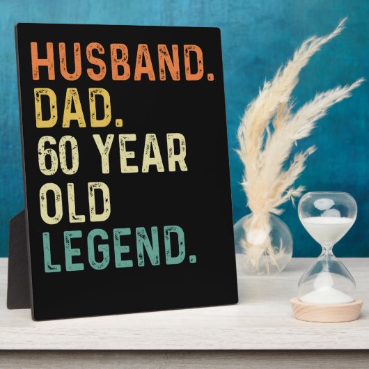 Husband dad 60 Year old legend 60th birthday gifts Fotoplaat (Zijkant)