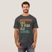 Husband dad 70 year old legend 70th birthday t-shirt (Voorkant volledig)
