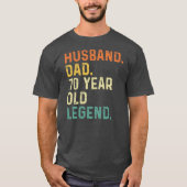 Husband dad 70 year old legend 70th birthday t-shirt (Voorkant)
