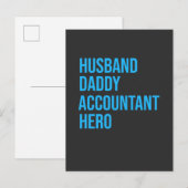 Husband Dad Accountant Uitnodiging Briefkaart (Voorkant / Achterkant)