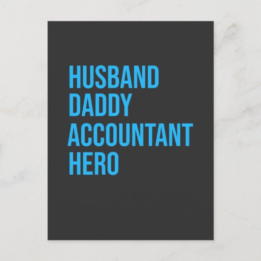 Husband Dad Accountant Uitnodiging Briefkaart (Voorkant)