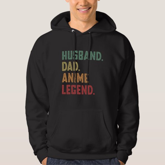 Husband Dad Anime Legend Manga Hoodie (Voorkant)