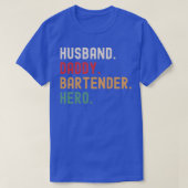 Husband Dad Bartender Hero T-shirt (Design voorkant)