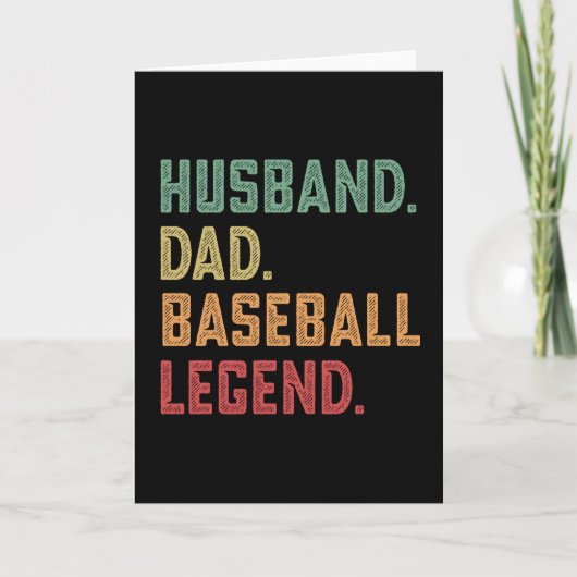 Husband Dad Baseball Legend sport Kaart (Voorkant)