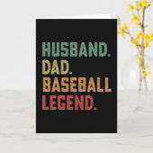 Husband Dad Baseball Legend sport Kaart (Gele Bloem)