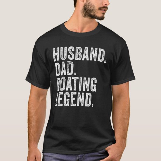 Husband Dad Boating Legend Funny Sail Boat Captain T-shirt (Voorkant)