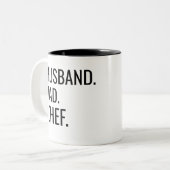 Husband Dad Chef Tweekleurige Koffiemok (Voorkant links)