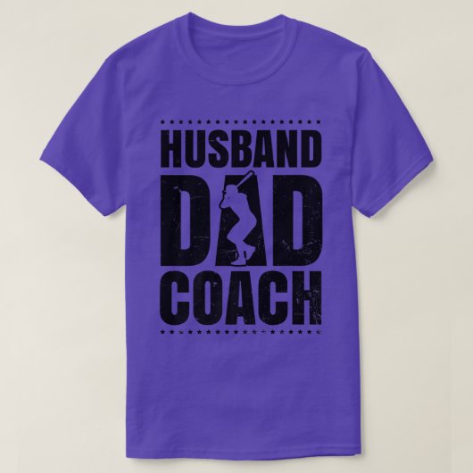 Husband Dad Coach Design Baseball Dad Premium T-Sh T-shirt (Design voorkant)