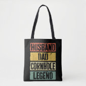 Husband Dad Cornhole Legend Tote Bag (Voorkant)