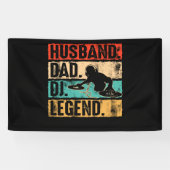 Husband Dad DJ Legend DJ Disk Jockey Music Player Spandoek (Horizontaal)