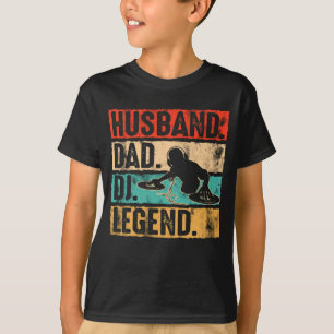 Husband Dad DJ Legend DJ Disk Jockey Music Player T-shirt