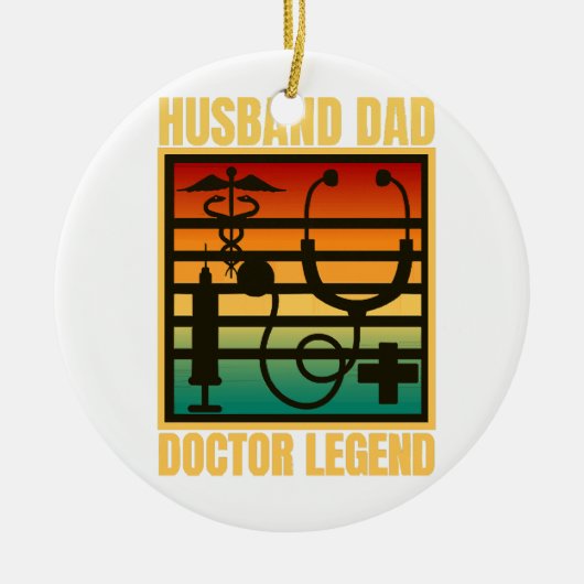 Husband Dad Doctor Legend Keramisch Ornament (Voorkant)