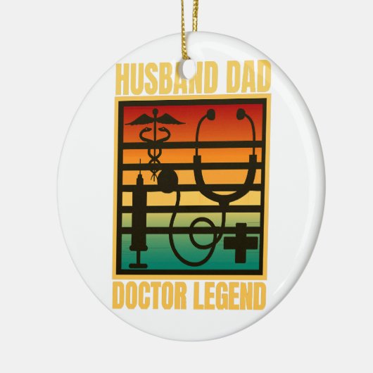 Husband Dad Doctor Legend Keramisch Ornament (Links)