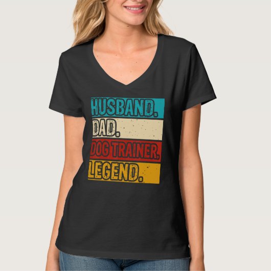 Husband Dad Dog Trainer Legend Dog Training Mannen T-shirt (Voorkant)