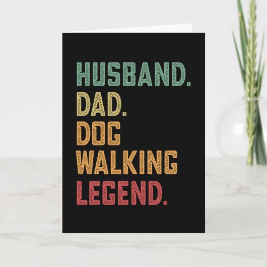 Husband Dad Dog Waling Legend dog Kaart (Voorkant)
