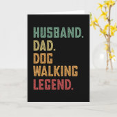 Husband Dad Dog Waling Legend dog Kaart (Gele Bloem)