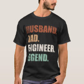 Husband Dad Engineer Legend T-shirt (Voorkant)