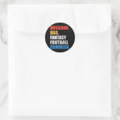 Husband Dad Fantasy Football Commish Fantasy Ronde Sticker (Tas)