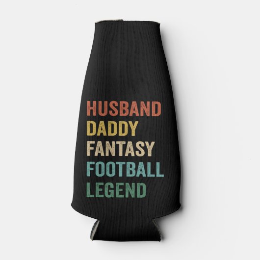 Husband Dad Fantasy Football Legend Flesjeskoeler (Voorkant)