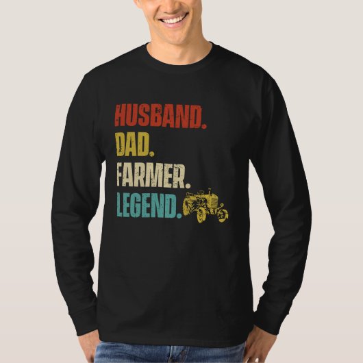 Husband Dad Farmer Legend T-shirt (Voorkant)