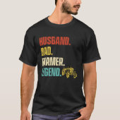 Husband Dad Farmer Legend T-shirt (Voorkant)