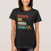Husband Dad Farmer Legend T-shirt (Voorkant)