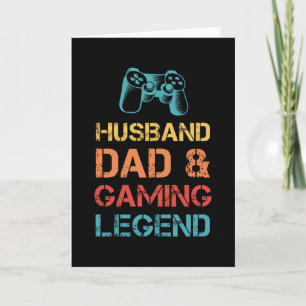 Husband Dad Gaming Legend Husband Gift Kaart