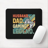 Husband Dad Gaming Legend Vaderdag Muismat (Met muis)