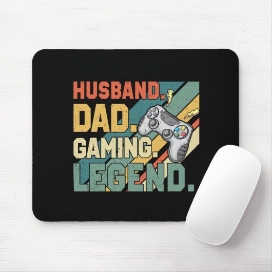 Husband Dad Gaming Legend Vaderdag Muismat (Met muis)