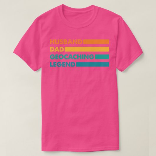 Husband Dad Geocaching Legend vader papa Geoca T-shirt (Design voorkant)