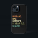 Husband dad grandpa 51 year old 51th birthday men iPhone 13 mini hoesje<br><div class="desc">Husband dad grandpa 51 year old men birthday outfits for grandpa from grandkids kids son daughter</div>